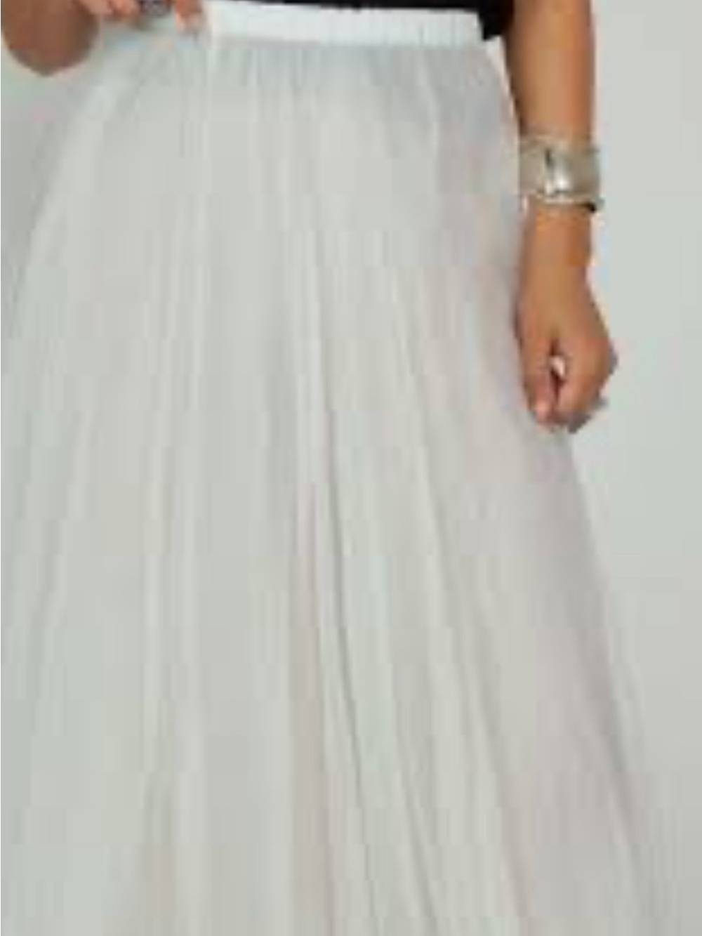 Louiza Babouria Silk organza white maxi skirt